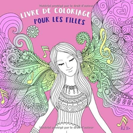 Livre De Coloriage Pour Les Filles Âge 10+: animaux, fées, sirènes, princesses, chevaux - 77 pages Format 21,5 x 21,5 cm