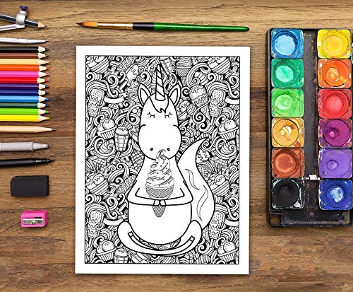 Vie de licorne : Un livre de coloriage drôle sur les licornes - 108 pages Format A4