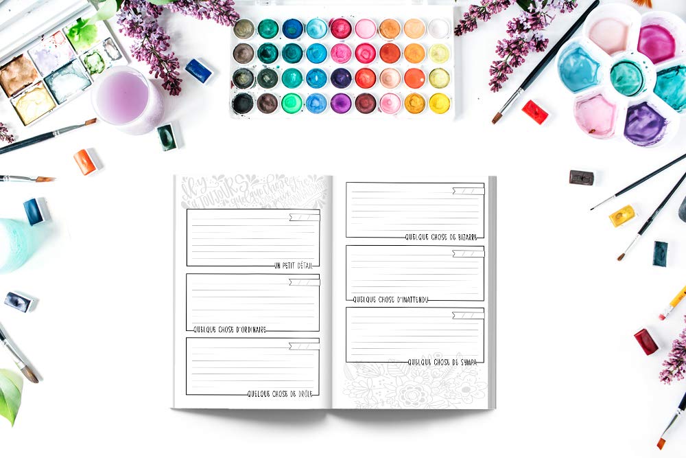 Pratique l'art de la gratitude en appréciant les petites choses de la vie : un carnet de reconnaissance de 5 minutes pour les femmes et les jeunes filles - 120 pages Format 15 x 22 cm