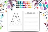 Apprenons à tracer les Lignes, Formes, Lettres : Cahier d’activités pour enfants 3 ans et plus - 90 pages Format A4