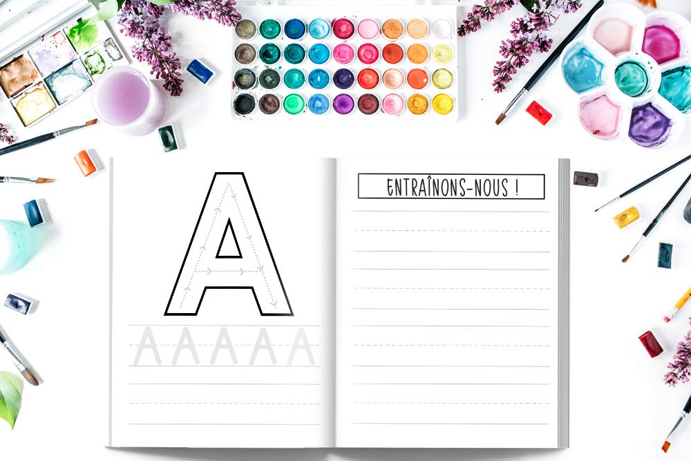 Apprenons à tracer les Lignes, Formes, Lettres : Cahier d’activités pour enfants 3 ans et plus - 90 pages Format A4