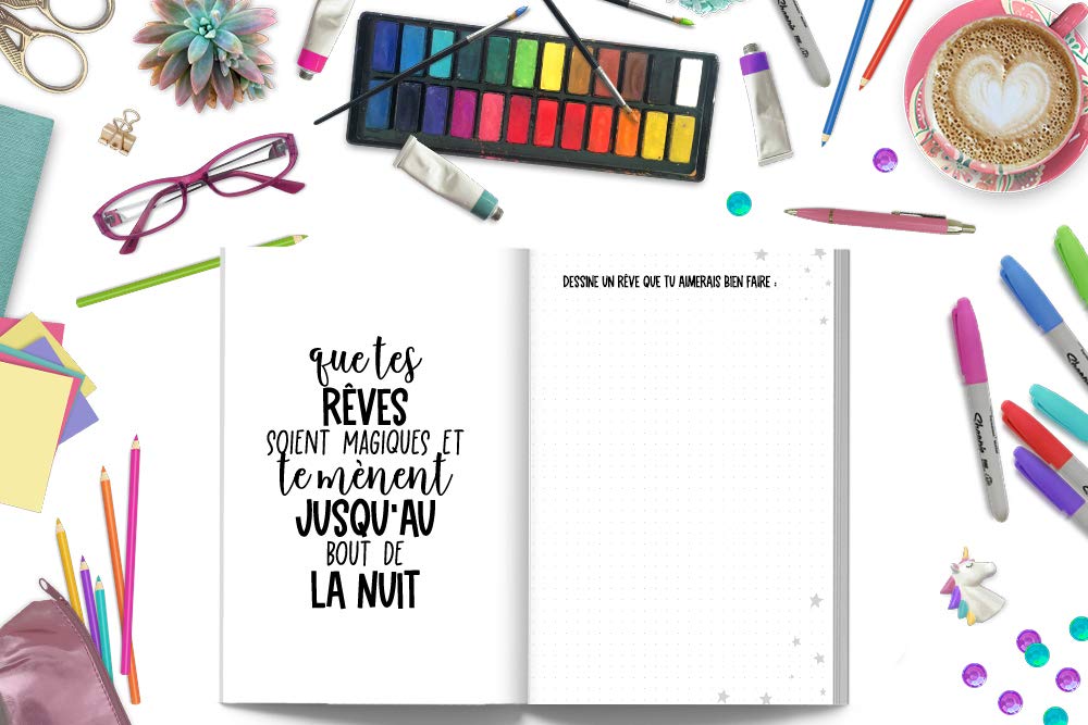Journal de rêves pour enfants : Un carnet pour les 3-13 ans pour mieux suivre son sommeil, s'exercer à l'écriture créative et dessiner - 106 pages Format 15 x 22 cm