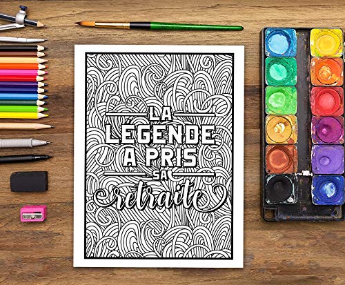 Vie à la retraite : Un livre de coloriage sarcastique pour adultes : Un livre anti-stress drôle, original et décalé pour retraités et pensionnés - 92 pages Format A4