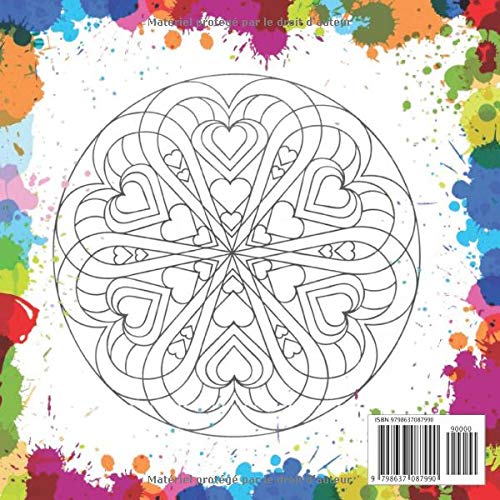 Coloriage Mandala Enfant - 35 Mandalas anti-stress pour enfants - 21,5 x 21,5 cm