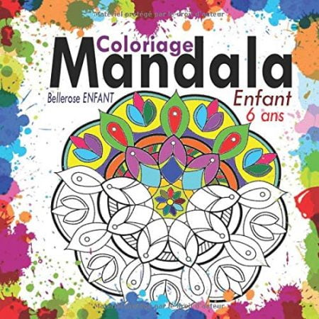 Coloriage Mandala Enfant - 35 Mandalas anti-stress pour enfants - 21,5 x 21,5 cm