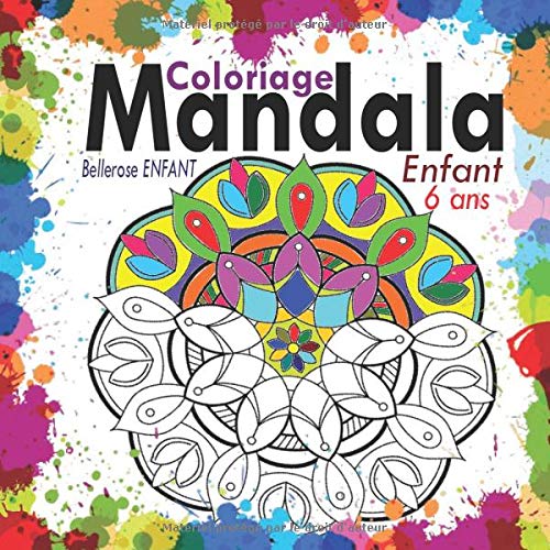Coloriage Mandala Enfant - 35 Mandalas anti-stress pour enfants - 21,5 x 21,5 cm