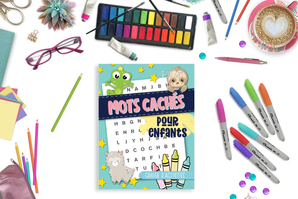 Mots cachés pour enfants : Cahier d'activités : 3-10 ans - 92 pages Format 21,5 x 28 cm