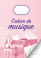Cahier de musique : Carnet de partitions avec portées et annotations pour composition musicale - 48 pages - Grand format A4