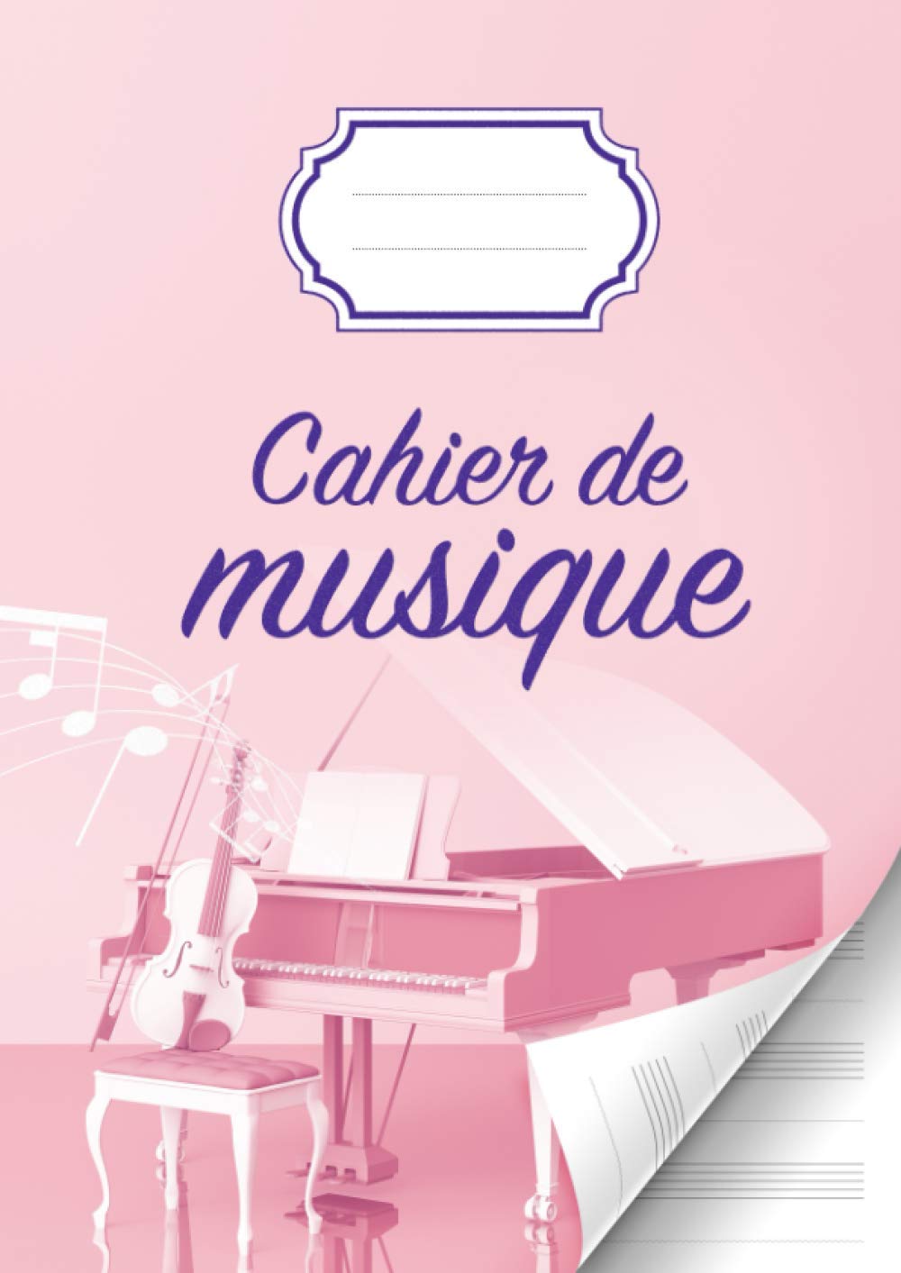 Cahier de musique : Carnet de partitions avec portées et annotations pour composition musicale - 48 pages - Grand format A4