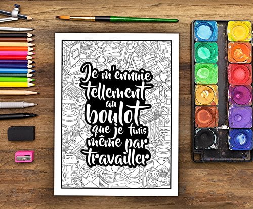 Vie de bureau : un livre de coloriage décalé pour adultes - 108 pages Format A4