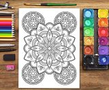 Mandalas Pour Méditer : Livre De Coloriage Pour Adultes - 66 pages Format A4
