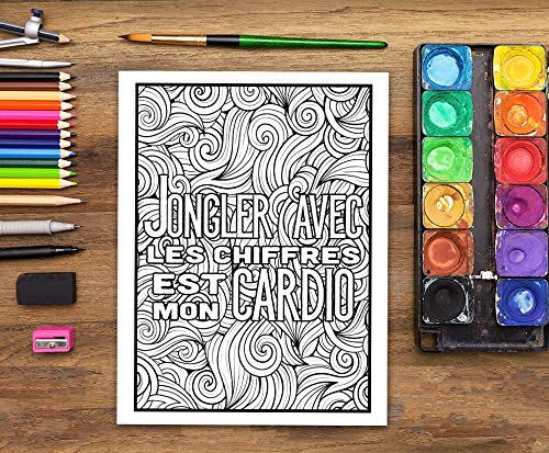 Vie dans la finance : un livre de coloriage sarcastique pour adultes : 50 pages à colorier amusantes pour les banquiers, les analystes, les conseillers - 104 pages Format A4