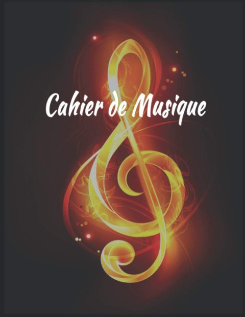 Cahier de Musique - Seyes Grands Carreaux et Portées Cahier Musique et Chant avec Clé de Sol - Grand Format 21,5 x 28 cm - 101 pages