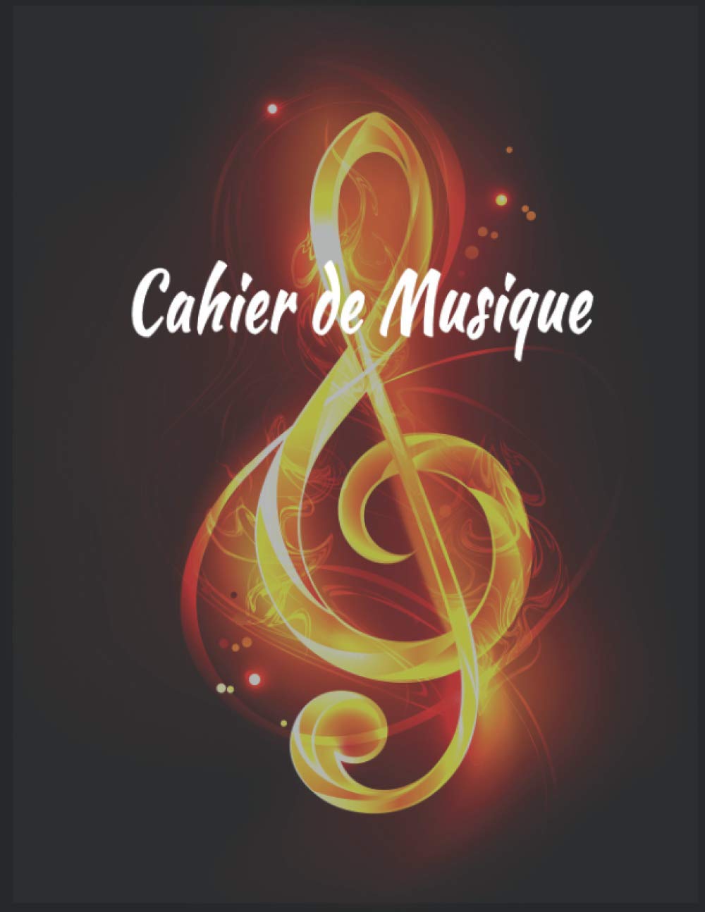Cahier de Musique - Seyes Grands Carreaux et Portées Cahier Musique et Chant avec Clé de Sol - Grand Format 21,5 x 28 cm - 101 pages