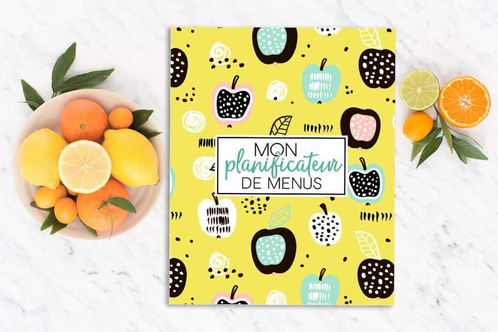 Planificateur de menus / repas : Organise, suis et planifie tes menus de la semaine - 108 pages Format 19x23 cm