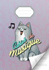 Cahier de musique avec portées et annotations pour composition musicale - solfège - partitions - 48 pages - Grand format A4