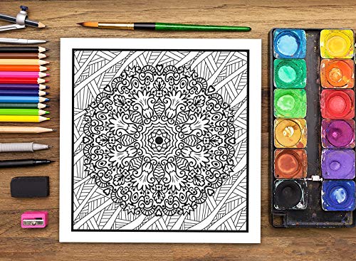 Mandalas Complexes : Livre De Coloriage Pour Adultes - 86 pages Format 21,5 x 21,5 cm