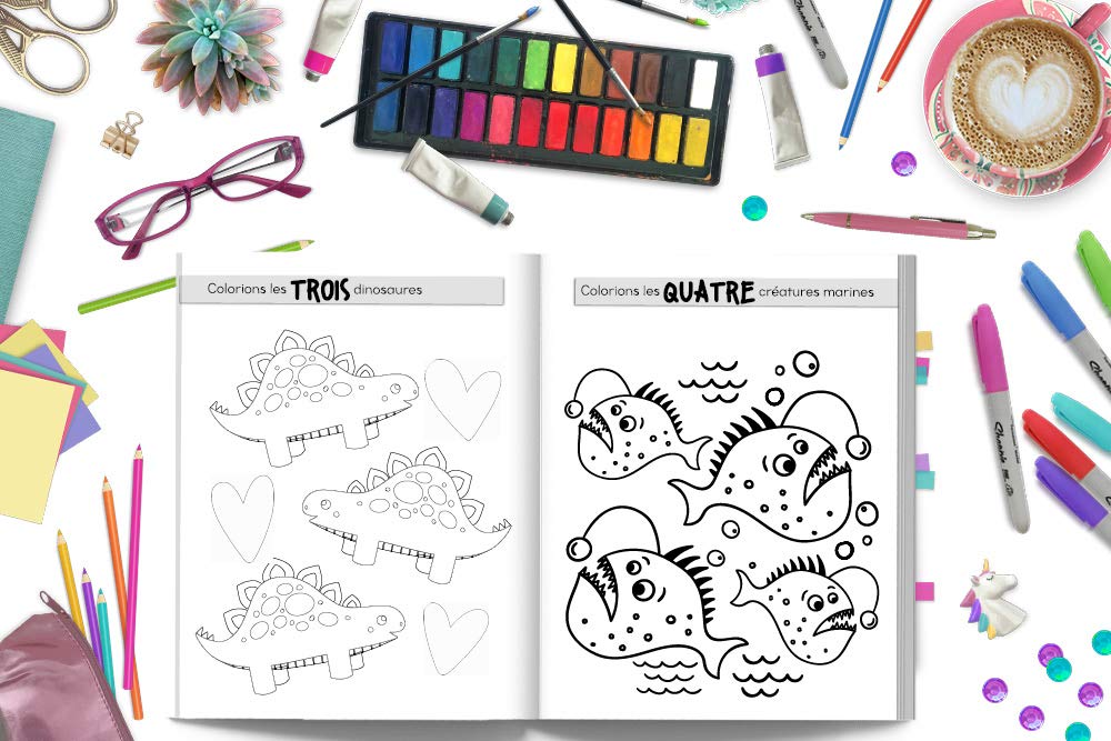 Maths pour les tout-petits - Nombres, Calculer, Compter : Cahier d'activités pour enfants, 2-4 ans - 72 pages Format 21,5 x 28 cm