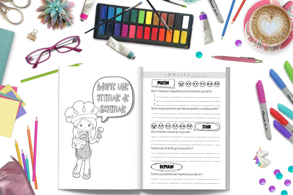 Mon journal de gratitude pour enfants : Un carnet pour que les petits deviennent plus heureux, améliorent leur confiance en eux - 108 pages Format 15 x 22 cm