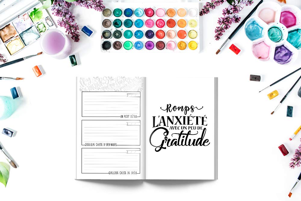 Pratique l'art de la gratitude en appréciant les petites choses de la vie : un carnet de reconnaissance de 5 minutes pour les femmes et les jeunes filles - 120 pages Format 15 x 22 cm