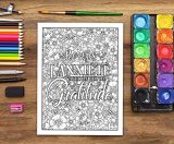 Livre De Coloriage Pour Adultes - La Gratitude Révèle L’Abondance De La Vie - 102 pages Format A4