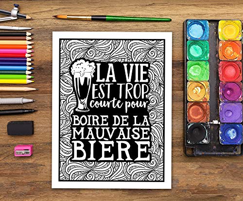 Vie de binouze : un livre de coloriage décalé pour fans de bière - 108 pages Format A4