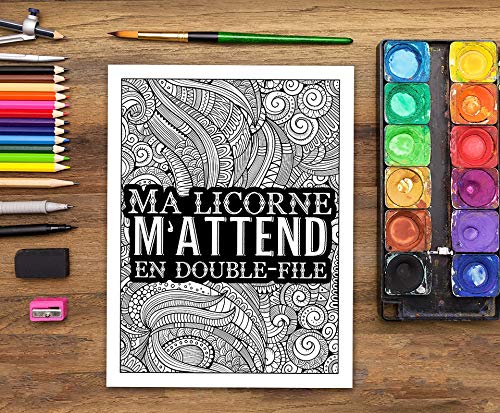 Vie de licorne : Un livre de coloriage drôle sur les licornes - 108 pages Format A4