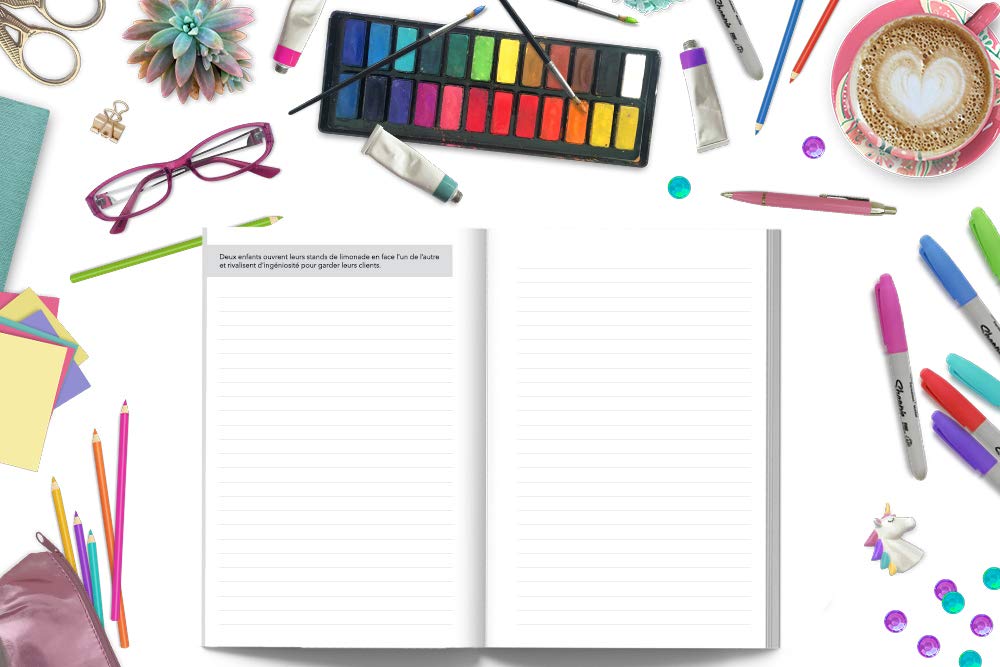 "Invitations amusantes à la rédaction d'histoires : 50 incitations à l'écriture pour enfants - 106 pages Format 15 x 22 cm (A5)