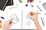Cahier à dessin pour enfants : 100 pages pour s'entraîner à dessiner des animaux, des formes, des lettres - 108 pages Format 21,5 x 28 cm