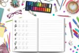 Guide du débutant en calligraphie moderne et lettrage à la main pour enfants : Un cahier d'activités amusant pour apprendre le hand lettering - 108 pages Format 21,5 x 28 cm