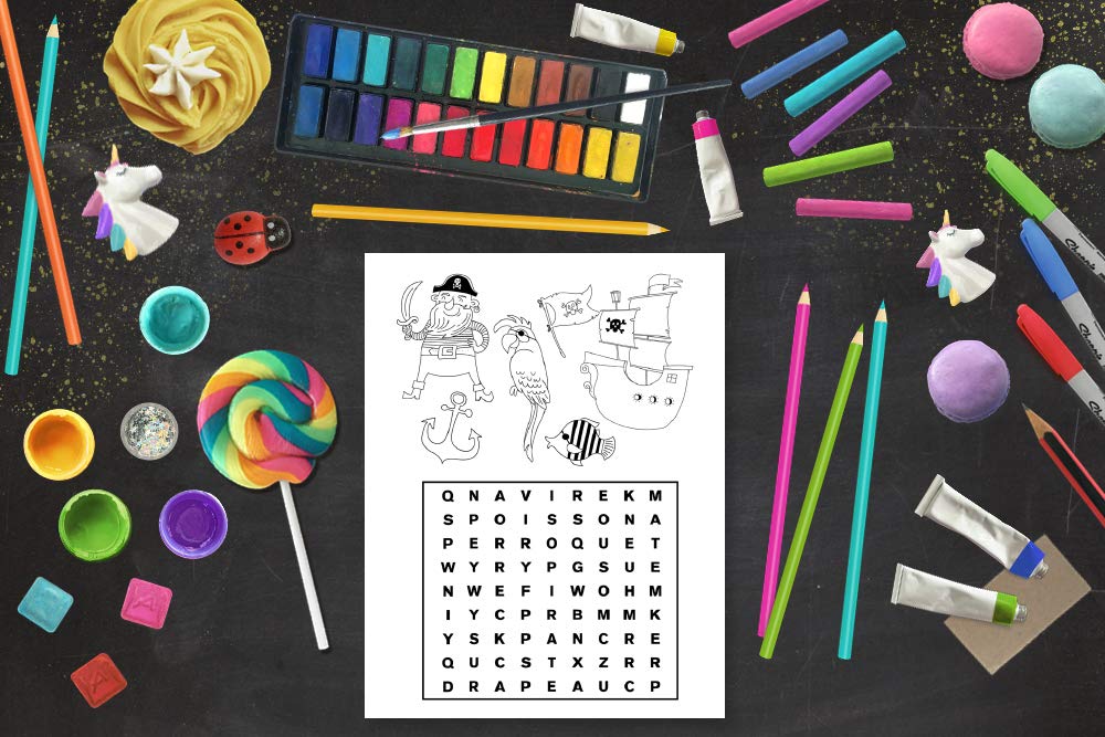 Pirates : livre d'activités pour enfants : cahier d'exercices amusant pour les petits de 3 à 10 ans - 100 pages Format A4