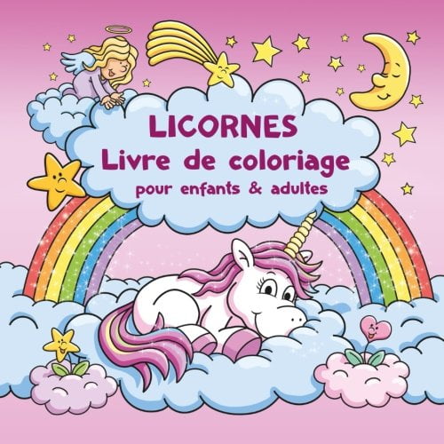 Licornes Livre de coloriage pour enfants et adultes - Format 21,5 x 21,5 cm - 66 pages
