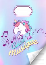 Licorne Cahier de musique : avec portées et annotations pour composition musicale - solfège - partitions - 48 pages - Grand format A4