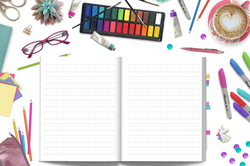 Mon premier cahier d'écriture : cahier de lignes vierges pour enfants : 3 ans et + (108 pages Format 21,5 x 28 cm)