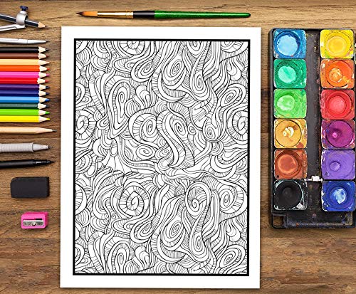 Gribouillages : Livre De Coloriage Pour Adultes - 66 pages Format A4