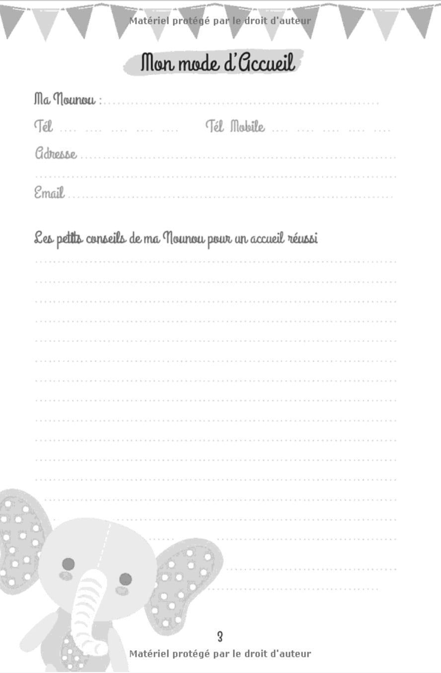 Carnet de liaison Nounou à remplir 300 jours de suivi : Cahier de transmission Assistante maternelle - Parents pour suivre son bébé ou son enfant pendant une année - 170 pages Format 15 x 22 cm
