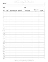 Cahier de compte : Livre des recettes auto entrepreneur - 120 pages Format 21,5 x 28 cm