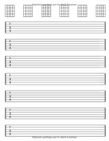 Cahier de Tablature Guitare : Cahier de musique pour Guitare avec Vierge Tablatures et Portées - 144 Pages - Format A4