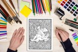 Les gnomes s'envoient en l'air - Livre de coloriage cru pour adultes - 31 pages drôles à colorier avec des dragons, des sirènes, des fées - 68 pages Format A4