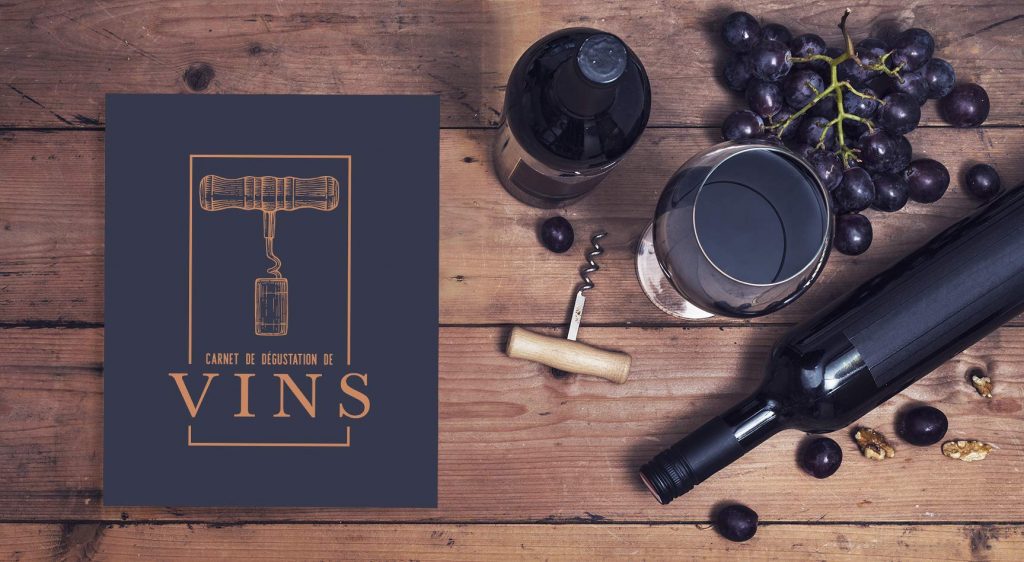 Carnet de dégustation de vins : Un livre, journal, cahier et carnet de notes pour les amoureux du vin - 108 pages Format 19x23 cm