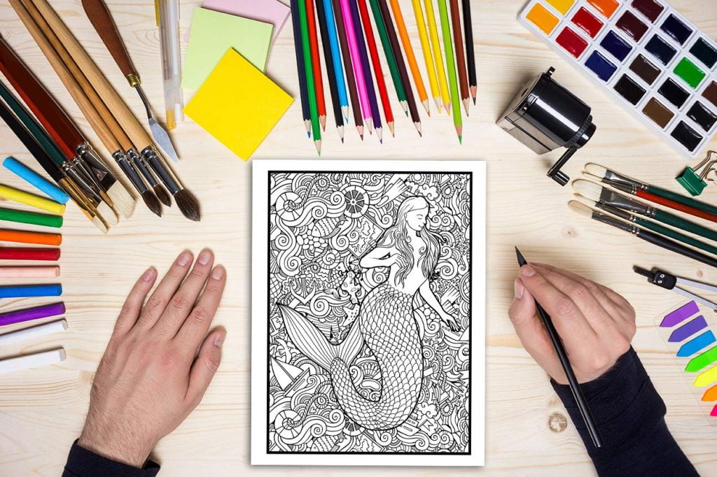 Pets magiques : Un livre de coloriage pour adultes - 30 pages drôles à colorier avec nains, sirènes, licornes, dragons & autres créatures magiques - 66 pages Format A4