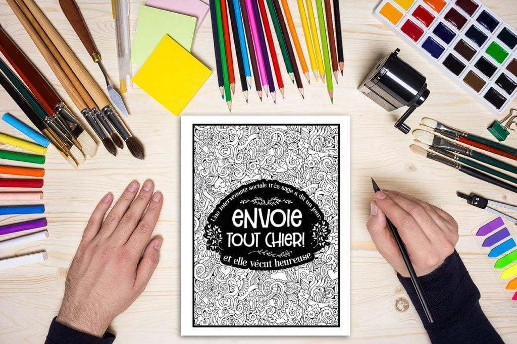 Cette travailleuse sociale a besoin d’une p*tain de bière : Un livre de coloriage grossier pour adultes - 106 pages Format A4