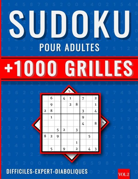 1000 Sudoku Adulte Difficile + Expert + Diabolique : Sudoku Niveau Extrême, 1000 Grilles Sodoku - 21,5 x 28 cm - 212 pages