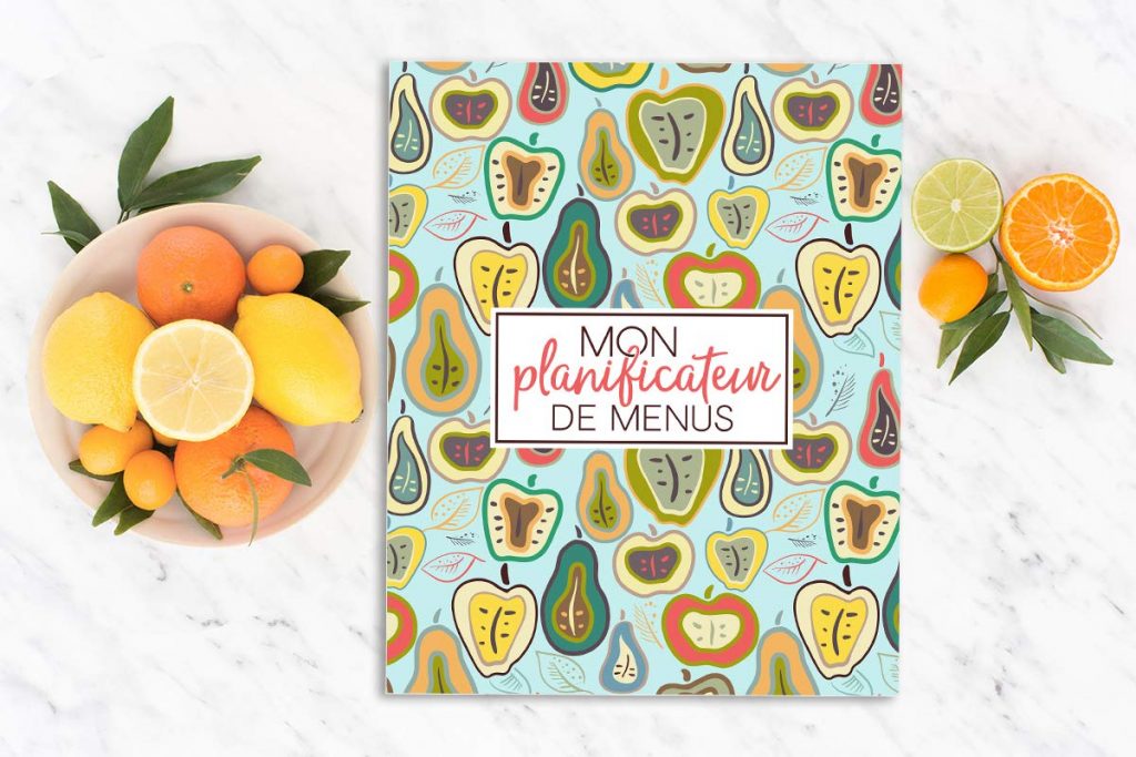 Planificateur de repas : Organise, suis et planifie tes menus de la semaine : Un journal, carnet de bord, agenda et suivi alimentaire - 108 pages Format 19x23 cm