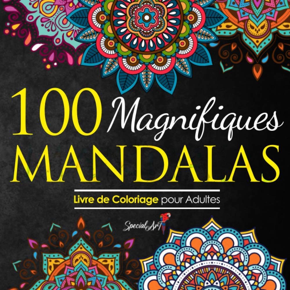 100 Magnifiques Mandalas: Livre de Coloriage pour Adultes - 213 pages Format 21,5 x 21,5 cm
