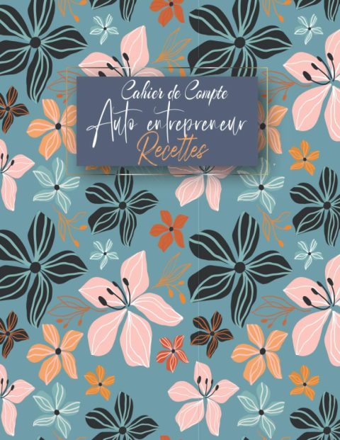 Cahier de compte : Livre des recettes auto entrepreneur - 120 pages Format 21,5 x 28 cm