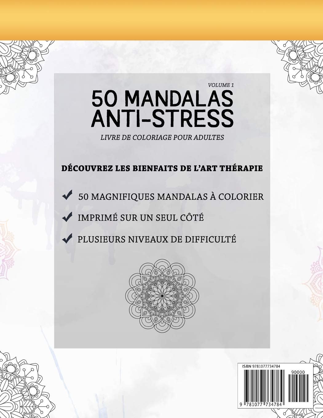 Mandalas Anti-stress (Volume 1) Livre de Coloriage pour Adultes : 50 Magnifiques Mandalas à Colorier - 102 pages Format A4