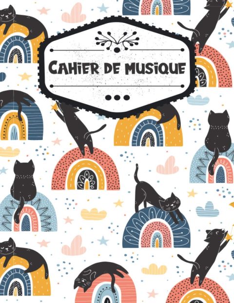 Cahier de musique : Carnet de Musique Avec Portée, Cahier de Partitions, Grand Format - 101 pages Format 21,5 x 28 cm