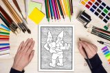 Les gnomes s'envoient en l'air - Livre de coloriage cru pour adultes - 31 pages drôles à colorier avec des dragons, des sirènes, des fées - 68 pages Format A4