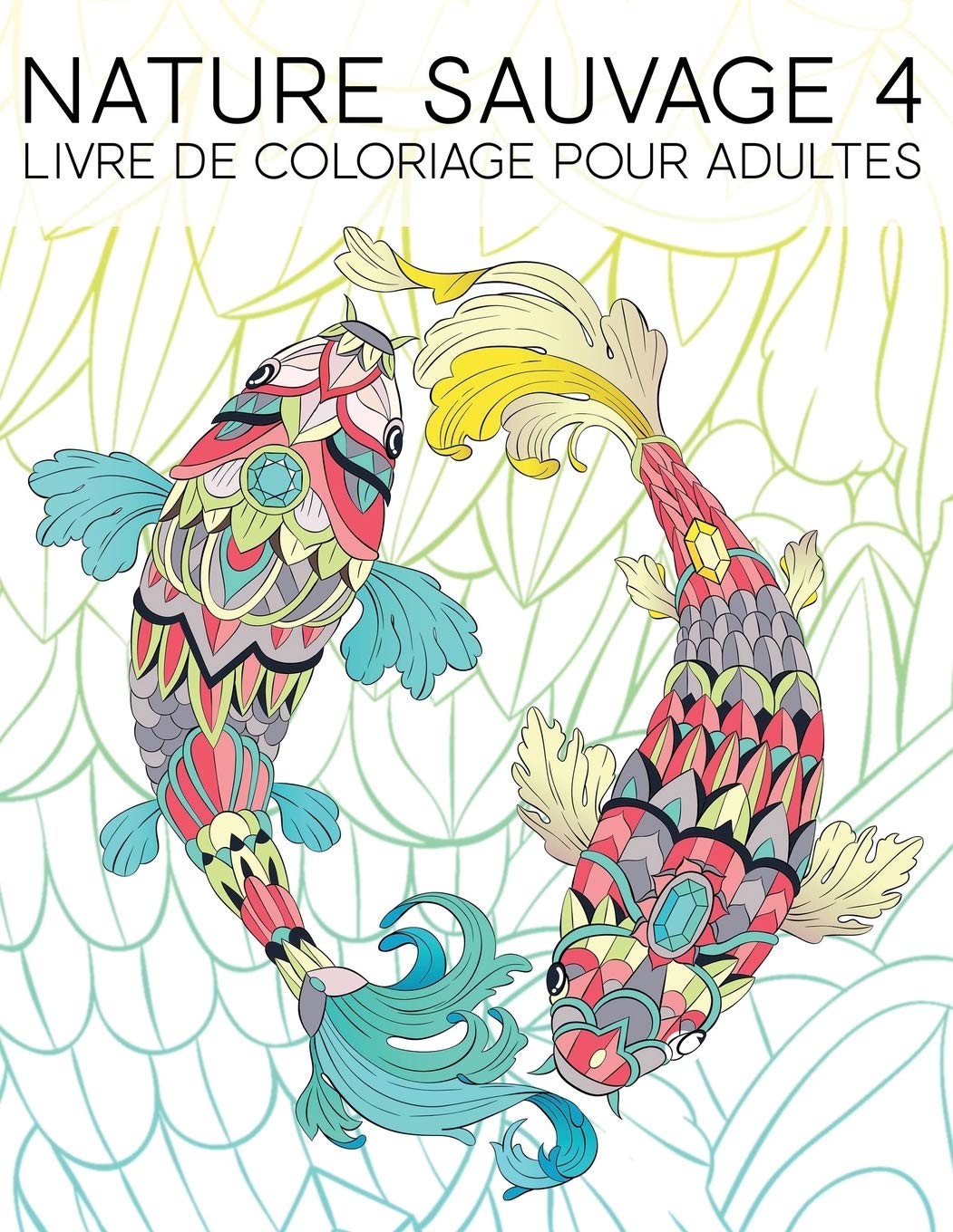 Livre De Coloriage Pour Adultes Nature Sauvage : 35 pages à colorier (poissons, hiboux, cerfs, lamas, paresseux) relaxation et soulagement stress - Format 21,5 x 28 cm